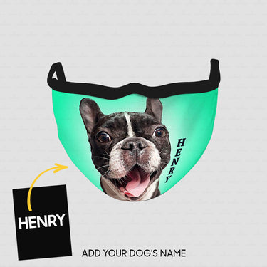 Personalized Dog Gift Idea - Frenchie Bull On Kelly Background For Dog Lovers - Cloth Mask